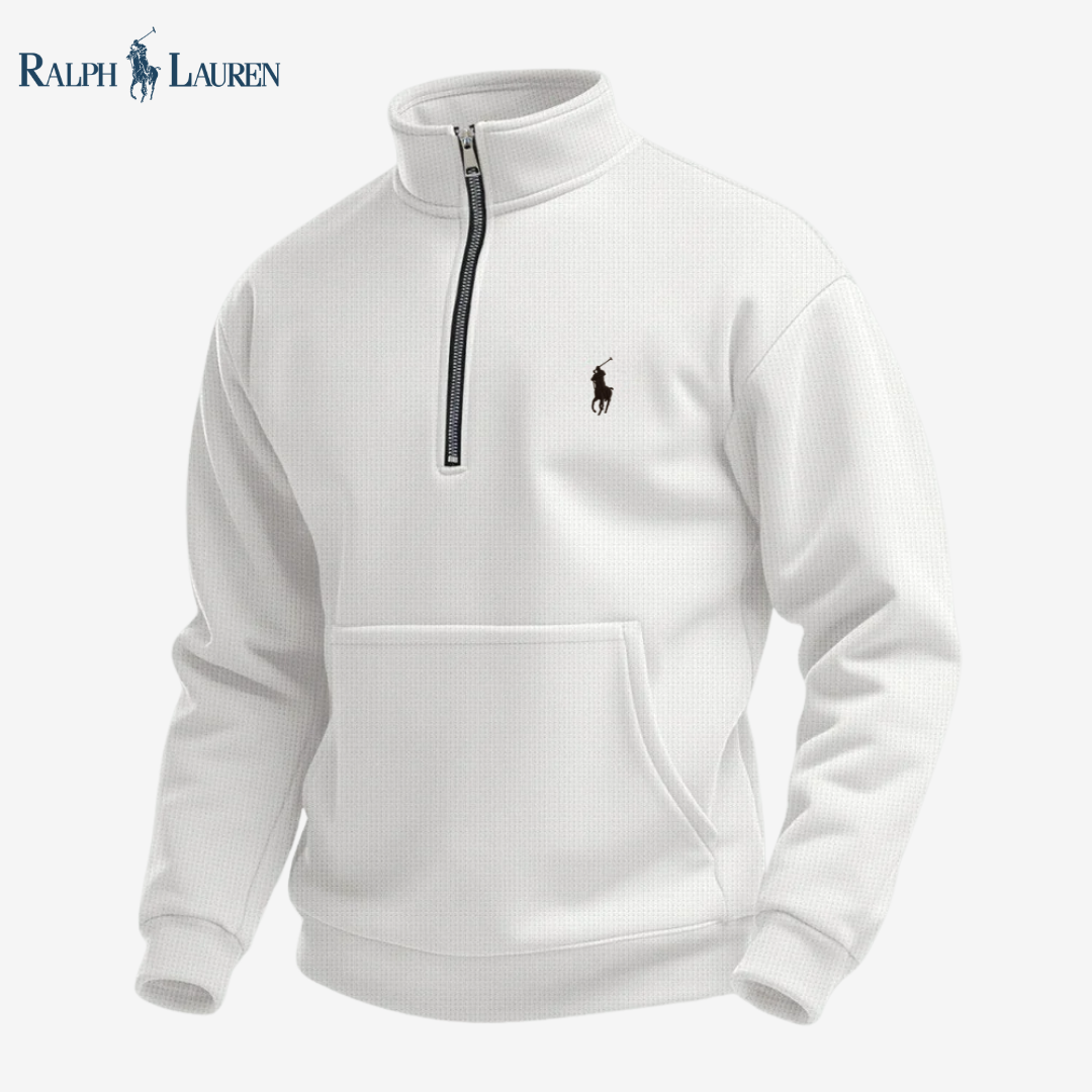 Sudadera con cremallera de un cuarto para hombre de R&L™ - OFERTA