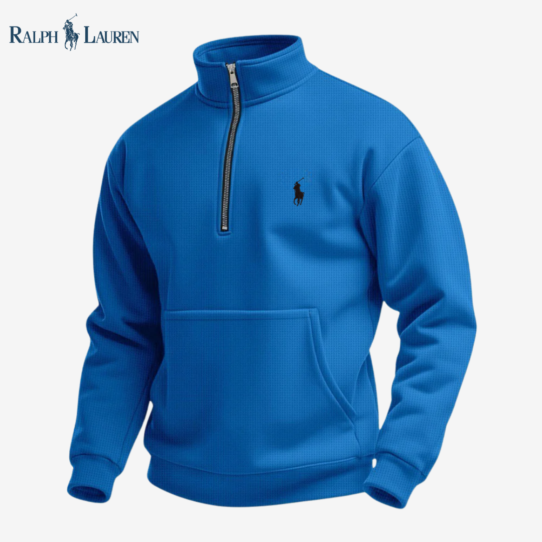 Sudadera con cremallera de un cuarto para hombre de R&L™ - OFERTA