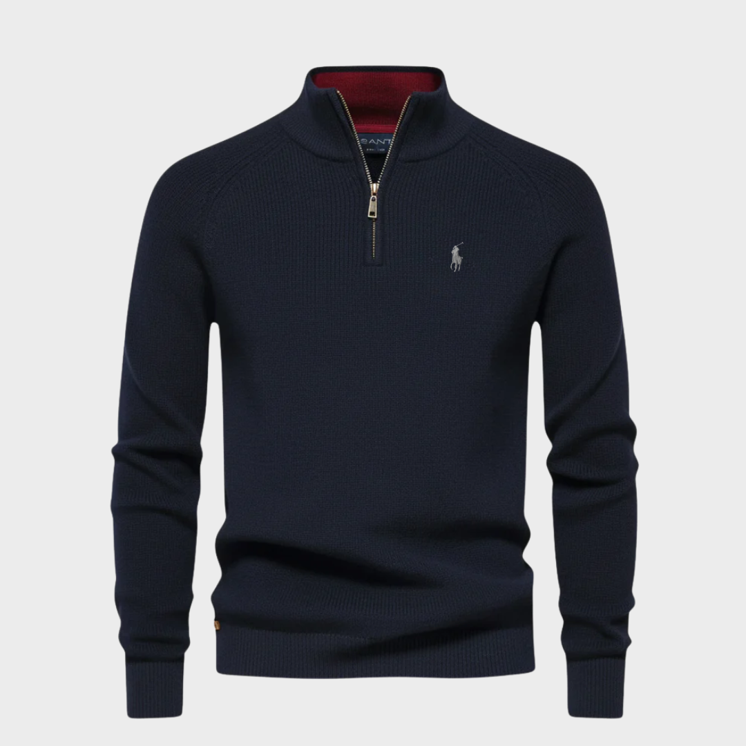 Maglione a mezza zip R&L Premium