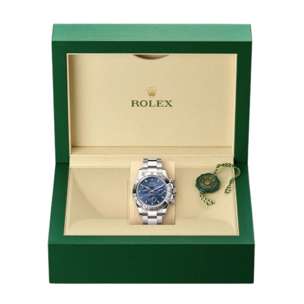 RLX Daytona 126509 White Gold with Blue Dial